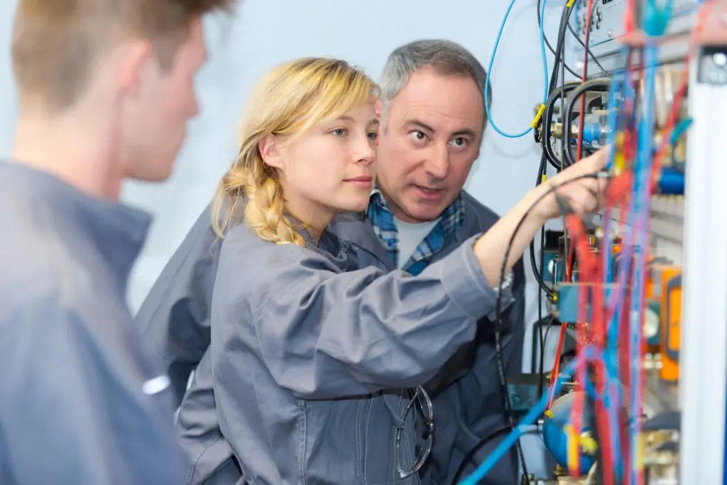 students in server room